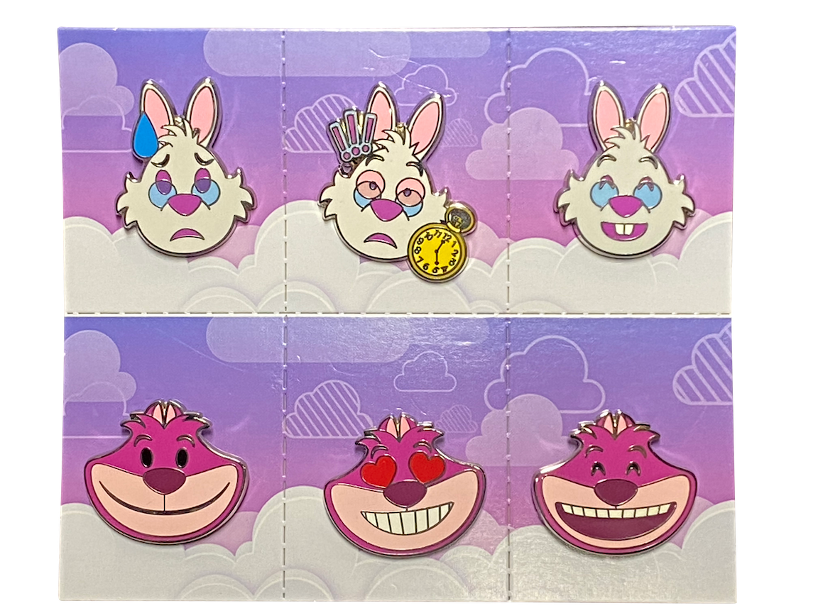 EMOJI WHITE RABBIT & CHESHIRE CAT SET 27 9 122477