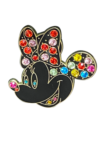 MINNIE FACE JEWELED BOW AND HAIR 79399 | BAG THREE
