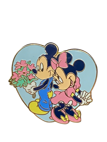 MICKEY AND MINNIE BLUE HEART FLOWERS 7 5 023737