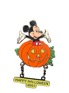 HAPPY HALLOWEEN 2001 MICKEY IN PUMPKIN 12 1 007488