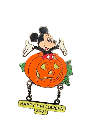 HAPPY HALLOWEEN 2001 MICKEY IN PUMPKIN 12 1 007488