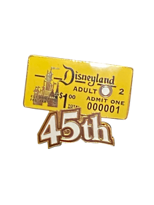 2497 DISNEYLAND 45TH TICKET 12 5 001286
