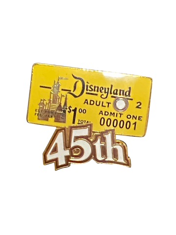 2497 DISNEYLAND 45TH TICKET 12 5 001286
