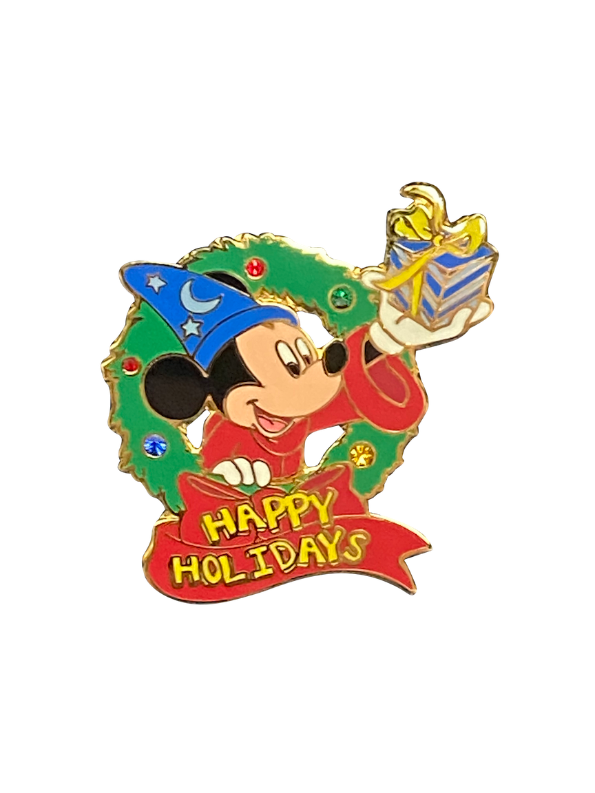MICKEY HOLDING PRESENT HAPPY HOLIDAYS 12 7 051647