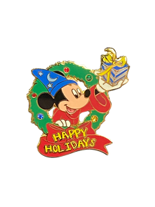 MICKEY HOLDING PRESENT HAPPY HOLIDAYS 12 7 051647
