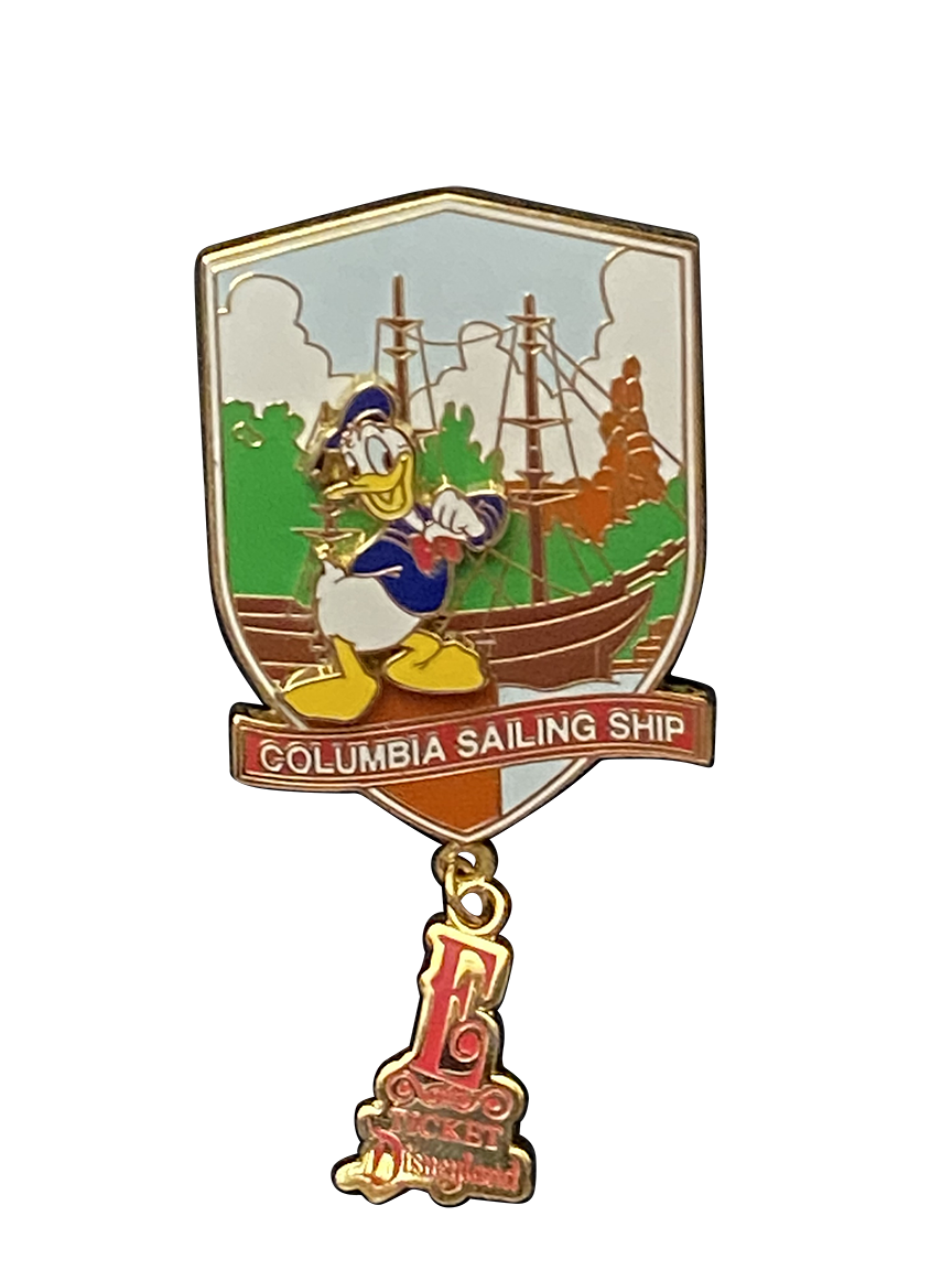 2526 E TICKET COLUMBIA SAILING SHIP 16 1 048742