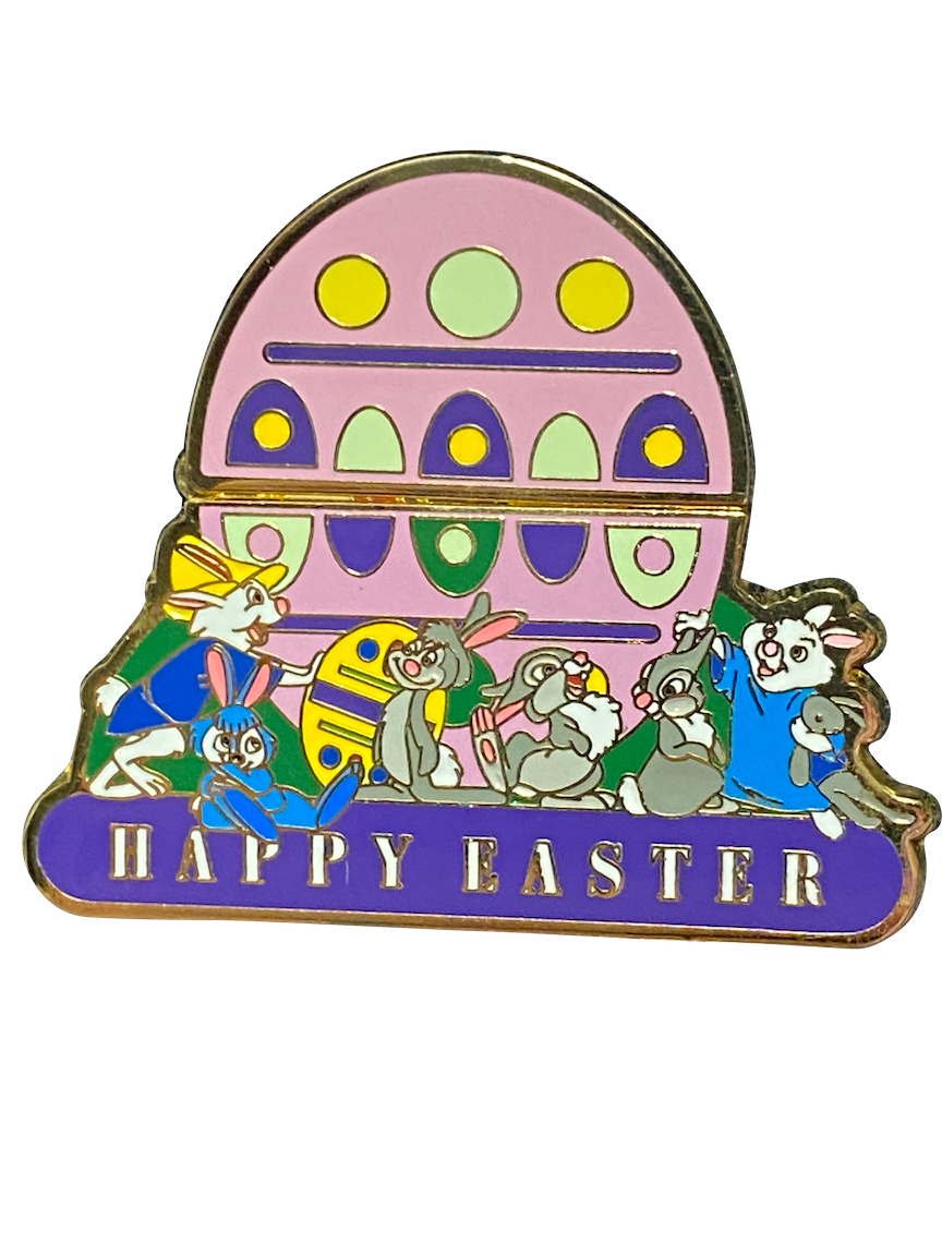HAPPY EASTER EGG WITH RABBITS BRER 16 6 004703