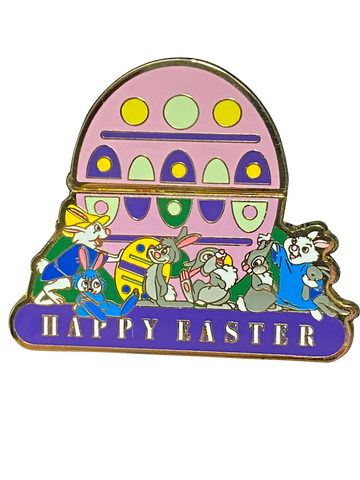 HAPPY EASTER EGG WITH RABBITS BRER 16 6 004703