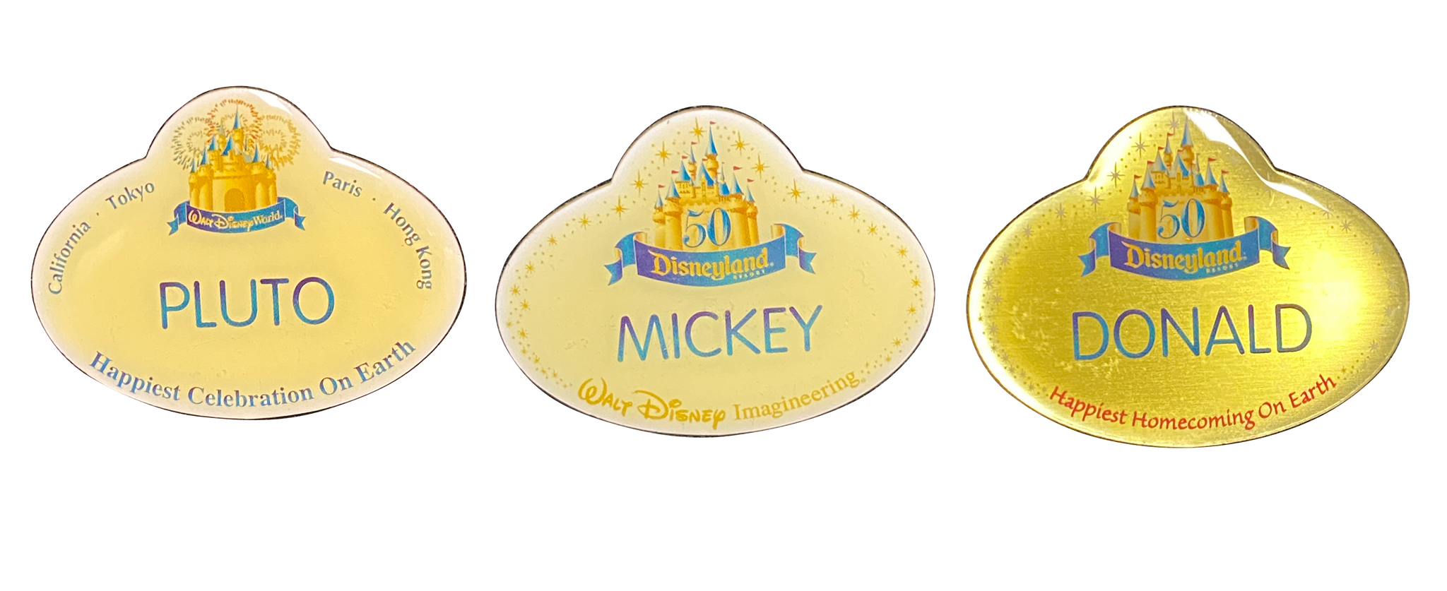 THREE NAME TAG SET W/ BOX - 26 2 set54 039012